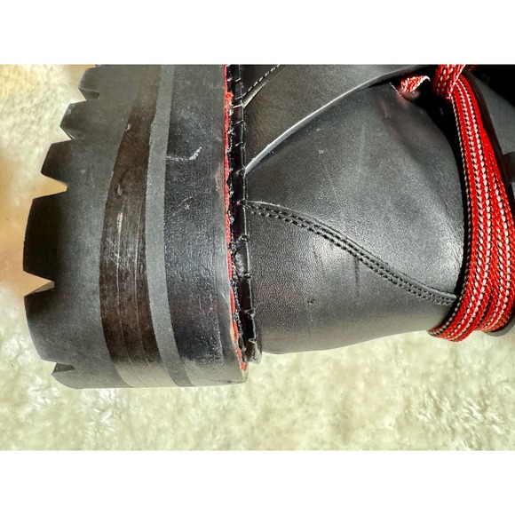 Versace Combat Ankle Boot 37.5 Black sz 7 Anfibio T.25 Vitello Nero Palladio - Picture 15 of 15